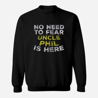 Mens Phil Funny Uncle Gift Family Graphic Name Text Sweat Shirt - Seseable