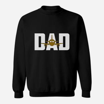 Mens Pilot Dad Airplane Couple Family Father Matching T Shir Sweat Shirt - Seseable