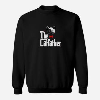 Mens The Catfather Shirt Funny Cat Dad Lover Gift Sweat Shirt - Seseable