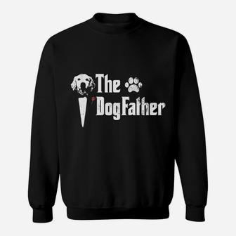 Mens The Dogfather Golden Retriever Dog Dad Fathers Day Sweat Shirt - Seseable