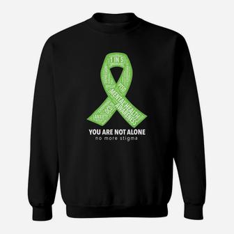 Mental Health Awareness Ribbon Word Cloud Sweatshirt - Seseable