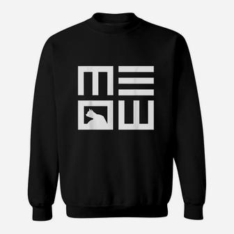 Meow Funny Optical Illusion Crazy Cat Lady Sweat Shirt - Seseable