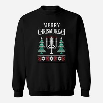 Merry Chrismukkah Christmas-hanukkah Sweat Shirt - Seseable