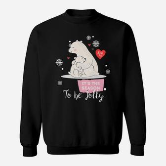 Merry Christmas Baby Mama Polar Bear Family Holiday Sweat Shirt