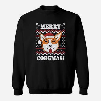 Merry Corgmas Corgi Dog Mom Ugly Christmas Gift Sweat Shirt - Seseable