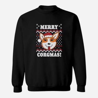 Merry Corgmas Corgi Dog Mom Ugly Christmas Sweat Shirt - Seseable