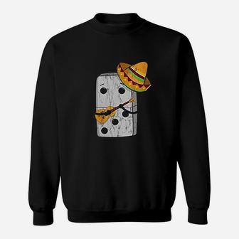 Mexican Train Dominoes Funny With Guitar And Sombrero Sweatshirt - Seseable