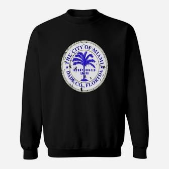Miami Florida City Seal State Home Pride Dade County Sweat Shirt - Seseable