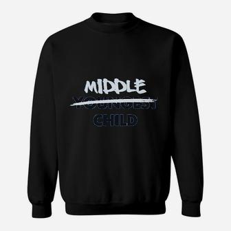 Middle Child Funny Gift For Middle Brother Sister Kids Sweat Shirt - Seseable