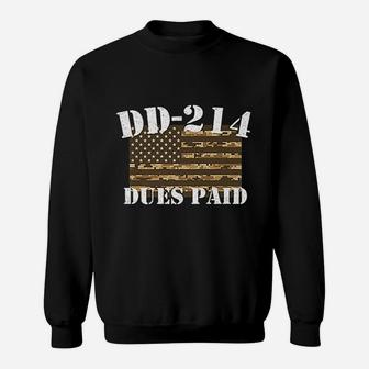 Military Dd214 Apparel Vintage Dd214 Dues Paid Sweat Shirt - Seseable