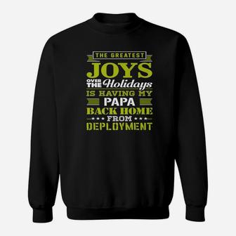 Military Papa Christmas Sweat Shirt - Seseable