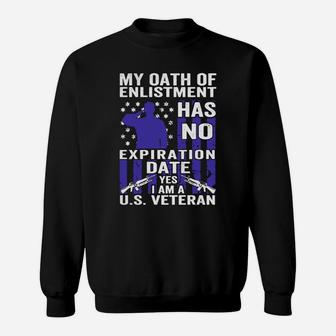 Military, Us Veterans Oath Of Enlistment Sweat Shirt - Seseable