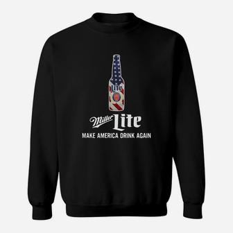Miller Lite Make America Drink Again Sweat Shirt - Seseable