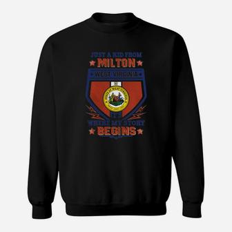 Milton West Virginia Sweat Shirt - Seseable