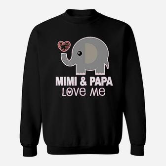 Mimi And Papa Love Me, dad birthday gifts Sweat Shirt - Seseable