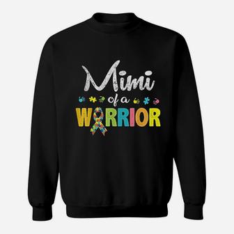 Mimi Of A Warrior Awareness I Am A Proud Grandmother Sweat Shirt - Seseable