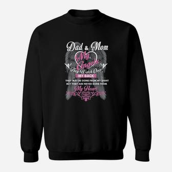 Mom And Dad In Heaven Forever My Memorial Of Parents Sweat Shirt - Seseable