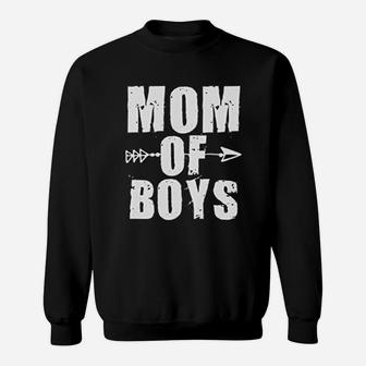 Mom Of Boys Cute Motherhood Graphic Sweat Shirt - Seseable