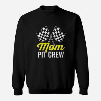 Mom Pit Crew For Racing Party Costume Sweat Shirt - Seseable
