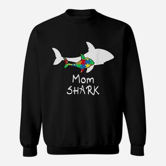 Mom Shark Puzzle Piece Cool Sweat Shirt - Seseable