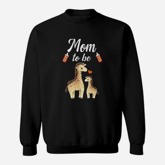 Mom To Be Giraffe Sweat Shirt - Seseable