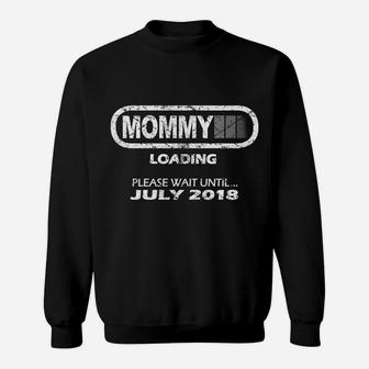 Mom To Be July 2018 New Mommy Gift Loading Vintage Sweat Shirt - Seseable