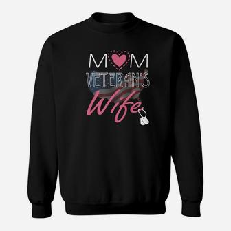 Mom Veteran Wife Happy Mother Mama Mommy Lover Sweat Shirt - Seseable
