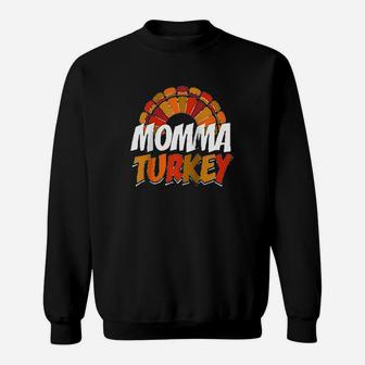 Momma Turkey Thanksgiving Sweat Shirt - Seseable