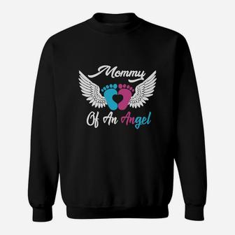 Mommy Of Angels Baby Announcement Mothers Gift Sweat Shirt - Seseable