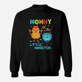 Mommy Of The Little Monster Sweat Shirt - Seseable