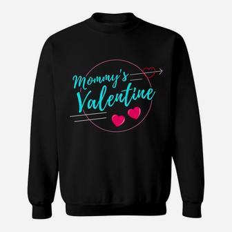 Mommy Valentine Valentines Day Heart Kids Boys Girls Sweat Shirt - Seseable