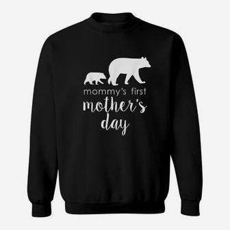 Mommys First Mothers Day Bear Mothers Gift Mama Sweat Shirt - Seseable