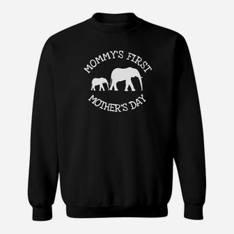 Mommys First Mothers Day For Elephant Lovers Sweat Shirt - Seseable