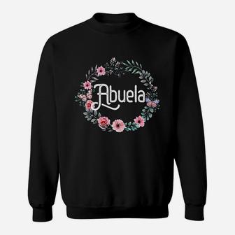 Mothers Day Gift For Spanish Grandma Floral Abuela Sweat Shirt - Seseable