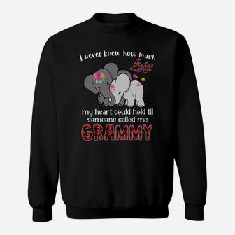 Mothers Day Grammy Cute Elephants Love Gift Sweat Shirt - Seseable