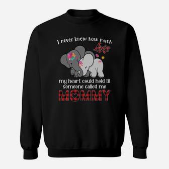 Mothers Day Mommy Cute Elephants Love Gift Sweat Shirt - Seseable