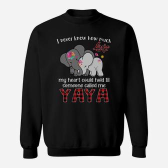 Mothers Day Yaya Cute Elephants Love Gift Sweat Shirt - Seseable