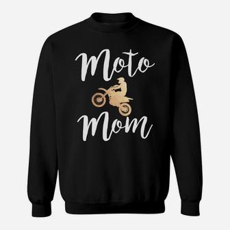 Moto Mom Dirtbike Cute Motocross Mom Gif Sweat Shirt - Seseable