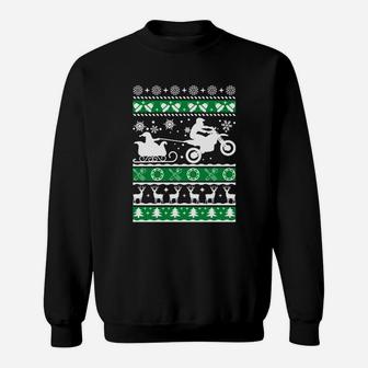 Motocross Rodeln Weihnachtsschlitten Sweatshirt - Seseable