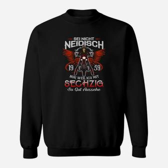 Motorrad & Adler Schwarzes Sweatshirt zum 70. Geburtstag, Sei nicht neidisch - Seseable