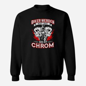 Motorrad Chopper Biker Bikerin Chrom Sweatshirt - Seseable