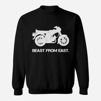 Motorrad-Design Beast from East Sweatshirt, Stilvolles Biker-Schwarz - Seseable