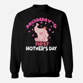 My First Mothers Day Mama Mom 1st New Moms Gift Sweat Shirt - Seseable