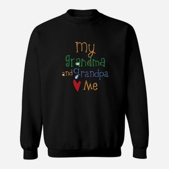 My Grandpa And Grandma Loves Me Grandparents Sweat Shirt - Seseable