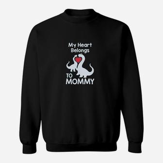 My Heart Belongs To Mommy Cute Love Mothers Day Kids Sweat Shirt - Seseable