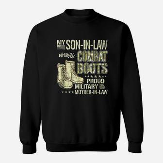 My Son In Law Wears Combat Boots Sweat Shirt - Seseable