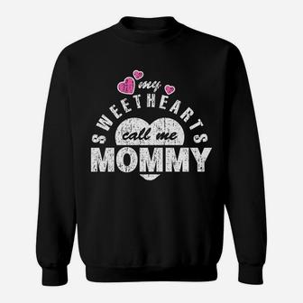 My Sweethearts Call Me Mommy Distressed Graphic Sweat Shirt - Seseable