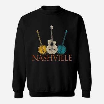 Nashville Tennessee Vintage Country Music City Souvenir Gift Sweat Shirt - Seseable