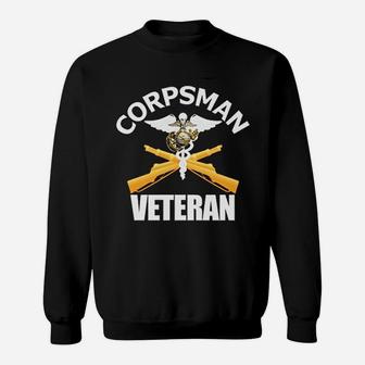 Navy Corpsman Navy Veteran Gift Ideas Sweat Shirt - Seseable