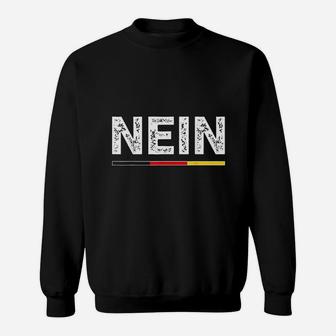 Nein German No Saying Funny Germany Vintage Gift Sweat Shirt - Seseable